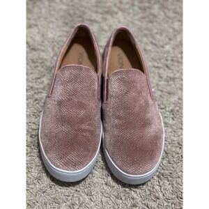 Vionic Women Slip On Sneakers Rose  Metallic Snake Embossed Size 7.5